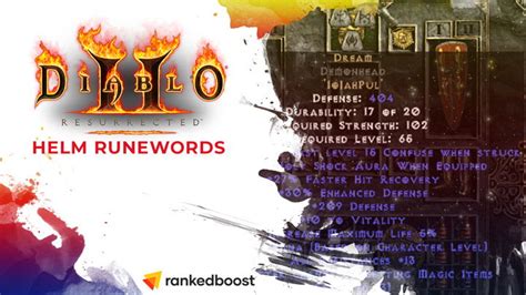 helm socket recipe d2|Helm Socketed Base Items for Runewords in Diablo II: Resurrected.